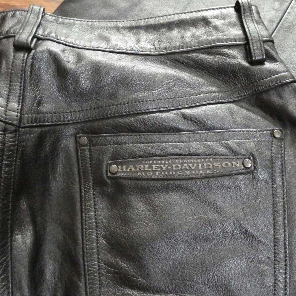 Harley Davidson Black Leather Pants